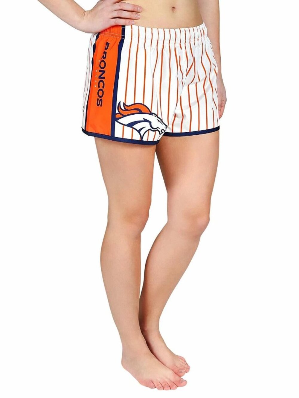 Forever Collectibles (FOCO) NFL Women's Denver Broncos Pinstripe Shorts